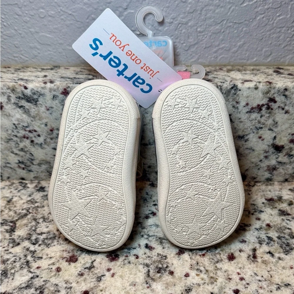 Carter's Metallic Gold and Silver Sneakers Size 3 - Picture 5 of 6